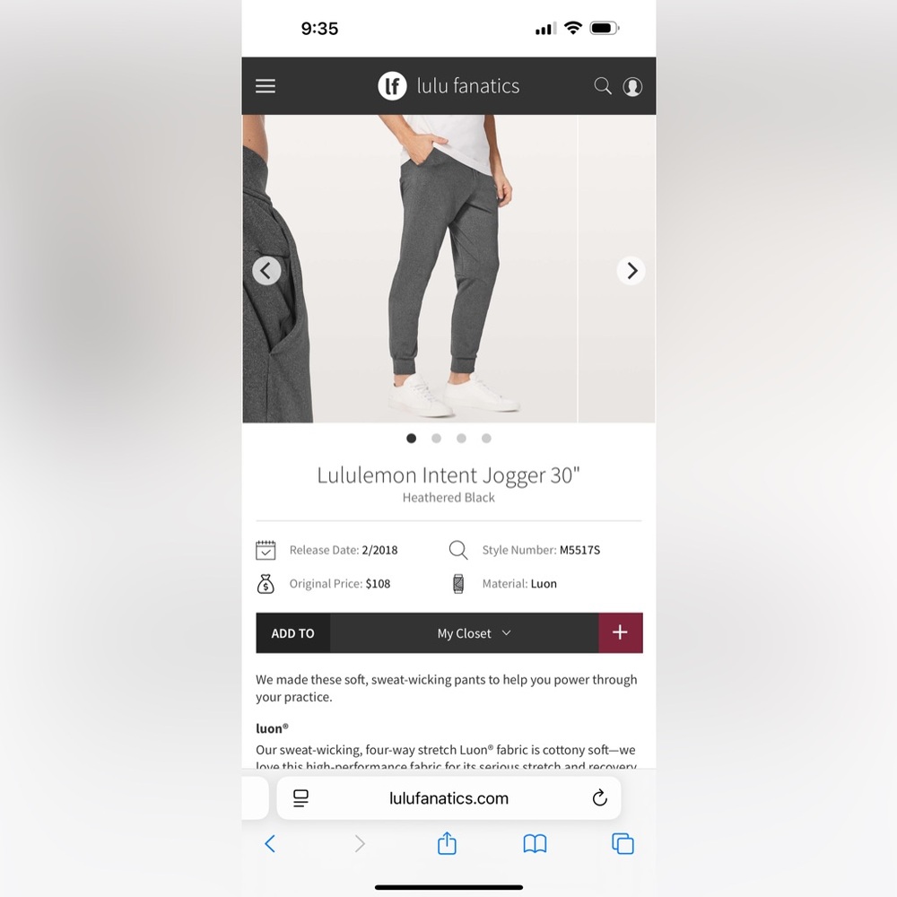 lululemon athletica intent Joggers - 30”